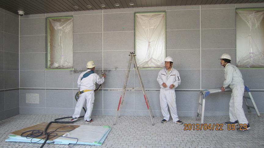 （株）アート電子本社屋様外壁光触媒施行