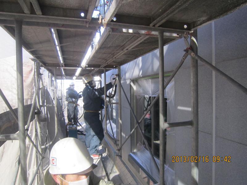 （株）アート電子本社屋様外壁光触媒施行